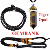Trụ đá opal mắt hổ tự nhiên kèm 2 dây đeo gemstone bank
