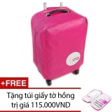 Túi bọc vali chống nước size 24 + Tặng túi đựng giấy tờ du lịch