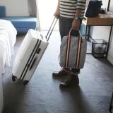 Túi du lịch đa năng phong cách cao cấp (xám phối đỏ)
