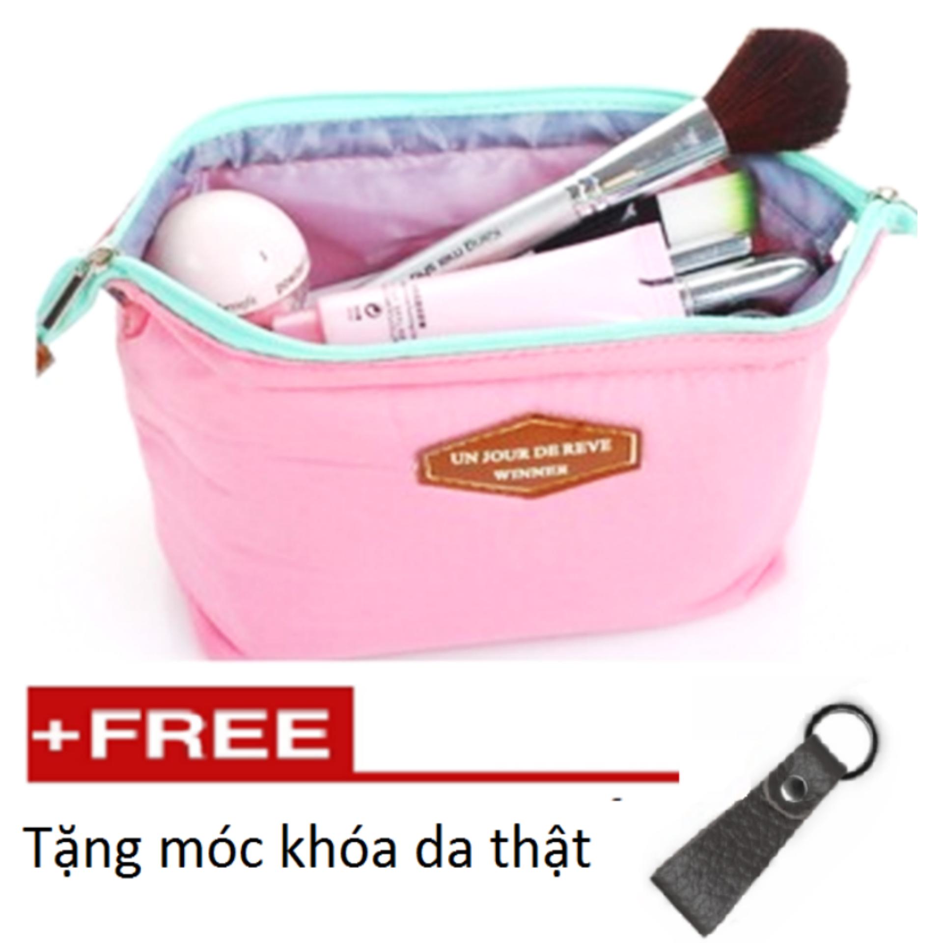 Túi đựng đồ mĩ phẩm,túi đựng đồ cá nhân,túi mĩ phẩm,Túi đựng đồ mĩ phẩm,túi đựng đồ cá nhân tặng móc khóa da thật -205880-3206614 Đ -TLG
