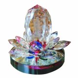 Tượng phật bà quan âm tòa sen pha lê đa sắc qapl04