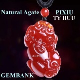 [HCM]Tỳ Hưu Mã Não Tự Nhiên Kèm Dây Đeo Cổ GEMSTONE BANK