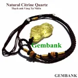 Tỳ hưu thạch anh vàng tự nhiên kèm dây cổ gemstone bank