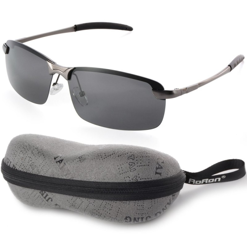 Giá bán UV400 Polarized Glasses Outdoor Sports Driving Sunglasses Black+Grey Frame OS387-SZ - intl