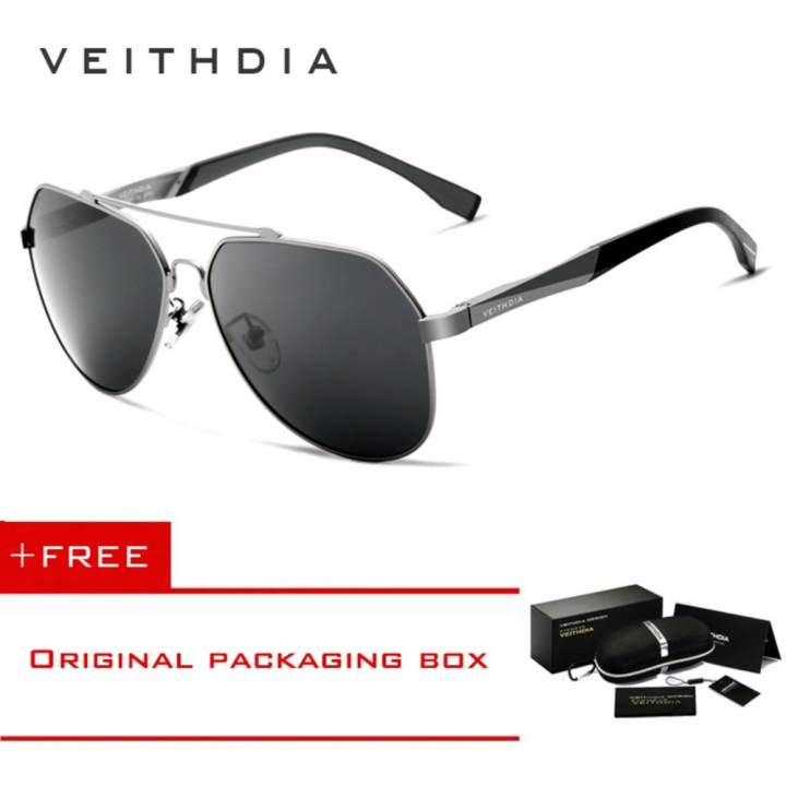 VEITHDIAอะลูมิเนียมแมกนีเซียมแว่นตากันแดดยี่ห้อของพวกสนามแม่เหล็กสีน้ำเงินเลนส์แว่นตาแว่นกันแดดขับรถประมงสำหรับเพศชาย3598