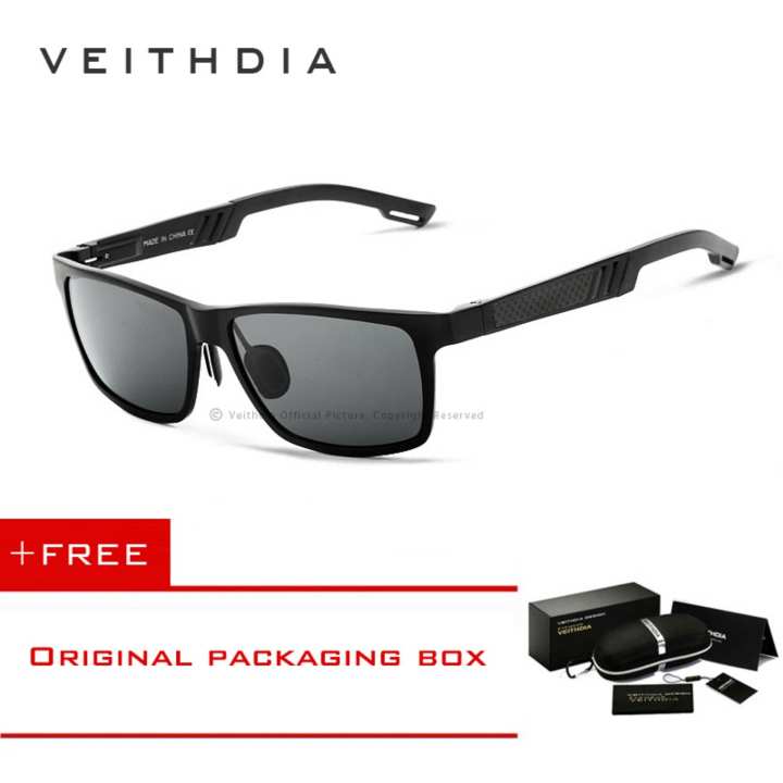 VEITHDIA อลูมิเนียมแว่นตากันแดดแว่นตาเลนส์กระจกสนามแม่เหล็กดวงอาทิตย์ชายหนุ่มขับ 6560