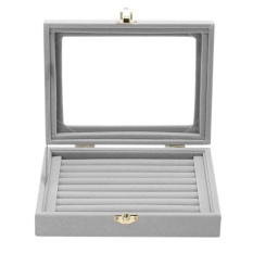 Nhung Kính Nhẫn Màn Hình Hộp Khay Đựng Hộp Bảo Quản Người Tổ Chức-quốc tế