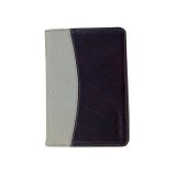 Ví đưng passport Stylish kem đen 100% da bò thật