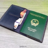 [HCM]Bao da passport, Ví passport hộ chiếu da bò handmade - Kichi