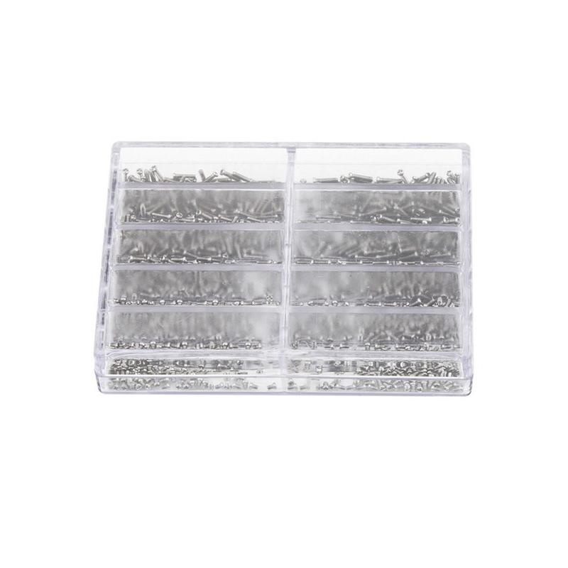 Vinmax 1000 cái Thép không gỉ Assortment Ốc Vít Để Kính Mắt Dây Đồng Hồ Chế Tạo Đồng Hồ Sửa Chữa Một Phần Công Cụ-quốc tế bán chạy