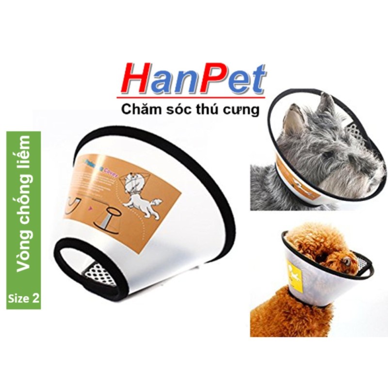 Vòng chống liếm cho chó mèo Số 2, Loa chống cắn chó mèo 12-17kg (HoaMy A loa 2).