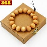 Vòng chuỗi đeo tay Gỗ Hoàng đàn 15 ly + hộp gỗ