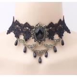 Vòng cổ choker đá đen to dạ tiệc cực sang chảnh