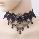 Vòng cổ choker đá đen to dạ tiệc cực sang chảnh