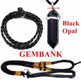 Vòng cổ đá black opal tự nhiên gemstone bank