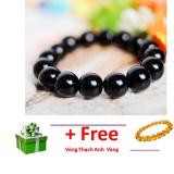 Vòng đá obsidian - Đá thuỷ tinh núi lửa - Phong thuỷ chống tia phóng xạ tăng cường sinh khí