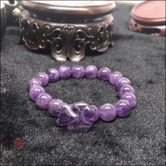 Vòng Đá Thach Anh Tím Mix Hồ Ly