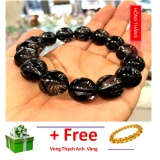 12-lithium black quartz stone bracelet helps promote health and luck fortune