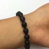 Vòng đeo tay gỗ mun hạt trám 8 li (mẫu mới)