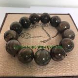 Vòng gỗ hóa thạch ( Hóa ngọc) 16mm- nâu đen