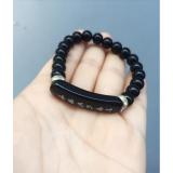 [HCM]Vòng tay đá đen phối phụ kiện . 8ly