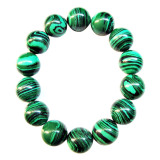 Vòng tay Đá Malachite S14 Gemstone Bank (Xanh lá)
