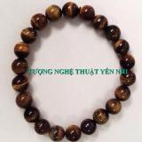 Vòng tay đá mắt hổ cao cấp 8mm (Vàng)
