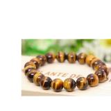 [HCM]vòng tay đá mắt hổ đen ánh vàng 10ly