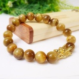 Vòng tay đá mắt hổ mix đầu rồng