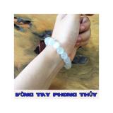 [HCM]VÒNG TAY ĐÁ MẮT MÈO TRẮNG .10LI( TẶNG THÊM HẠT VÀ DÂY THAY THẾ )