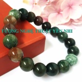 Vòng tay đá phong thủy Canxedon thiên nhiên size hạt 10mm