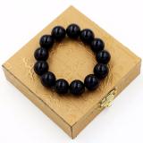 Vòng tay đá thạch anh Đen 18 ly 13 hạt+ hộp gỗ