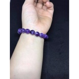 [HCM]Vòng tay đá thạch anh tím 10ly mài giác