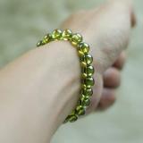 vòng tay đá topaz xanh lá 10ly