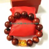 Vòng tay gỗ Sưa dây phối đá trúc kinh phật hạt 14mm