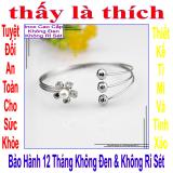 Vòng tay nữ inox dạng hở thấy là thích kiểu hoa mai đính ngọc trai và 3 viên bi - Tự thu nhỏ theo cổ tay - Cam kết 1 đổi 1 nếu hoen, gỉ sét