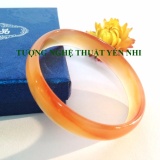 Vòng tay Mã não thiên nhiên tròn (đỏ cam) - đường kính 52mm
