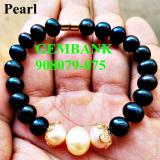 Vòng tay ngọc trai đen mix ngọc trai vàng gemstone bank