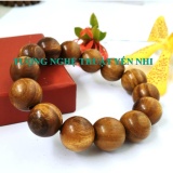 Vòng tay phong thủy cao cấp gỗ Bách Xanh  hạt 16mm-không hồ lô