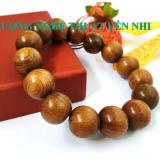 Vòng tay phong thủy cao cấp gỗ Gù Hương hạt 14mm-không hồ lô