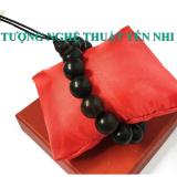 Vòng tay phong thủy cao cấp gỗ Mun  hạt 12mm