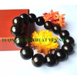 Vòng tay phong thủy cao cấp gỗ Mun hạt 14mm-không hồ lô