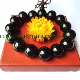Vòng tay phong thủy cao cấp gỗ Mun Sừng hạt 15mm