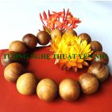 Vòng tay phong thủy cao cấp gỗ Ngọc Am  hạt 14mm-không hồ lô