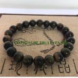 Vòng Tay Phong Thủy Đá Mắt Hổ Xanh Đen 8mm