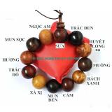 VÒNG TAY PHONG THỦY  ĐẲNG CẤP THẬP MỘC ĐẾ VƯƠNG hạt 20mm  (Sưa, Trắc, Ngọc Am, Bách Xanh, Cẩm, Mun,Huyết Long, Hương, Xá Xị, Muồng)