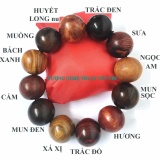 VÒNG TAY PHONG THỦY  ĐẲNG CẤP THẬP MỘC ĐẾ VƯƠNG hạt 20mm  (Sưa, Trắc, Ngọc Am, Bách Xanh, Cẩm, Mun,Huyết Long, Hương, Xá Xị, Muồng)- không hồ lô