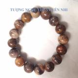 Vòng tay phong thủy Gỗ hóa thạch 12mm