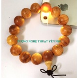 Vòng tay Phong thủy Gỗ Huyết Long vân (thấu quang) hạt 15mm