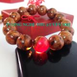 Vòng tay phong thủy gỗ nu huyết long hạt 14mm-vip